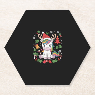 Unicorn Christmas Tank Top_1 Untersetzer