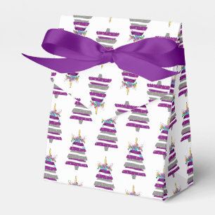 Unicorn Christmas Tree Favor Box Geschenkschachtel