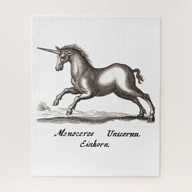 Unicorn Classic Running Magic Woodland Creature Puzzle (Vertikal)