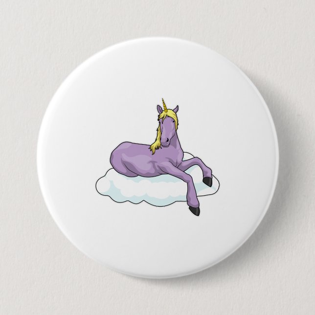 Unicorn Cloud Button (Vorderseite)