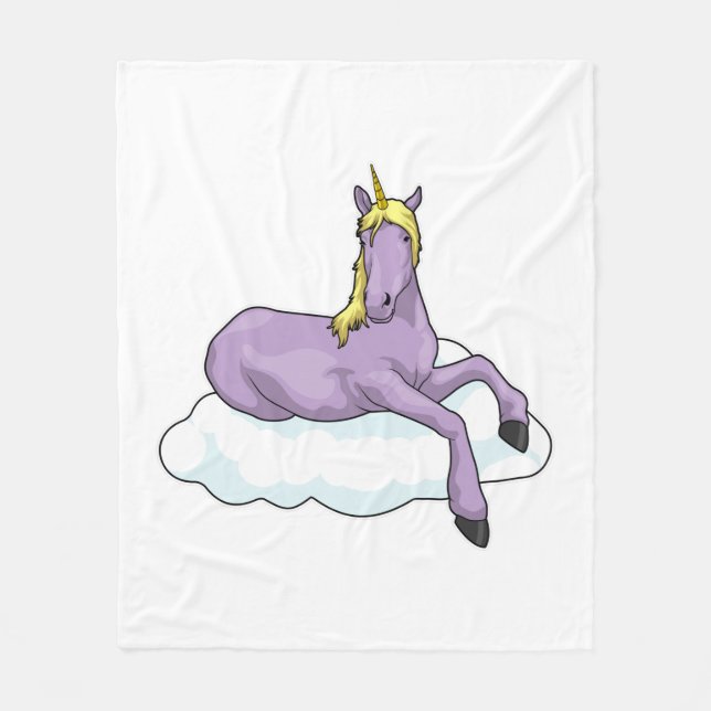 Unicorn Cloud Fleecedecke (Vorderseite)