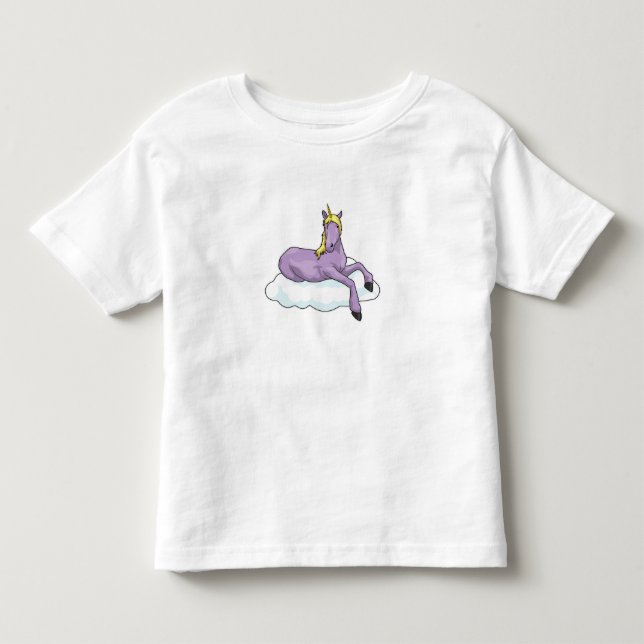 Unicorn Cloud Kleinkind T-shirt (Vorderseite)