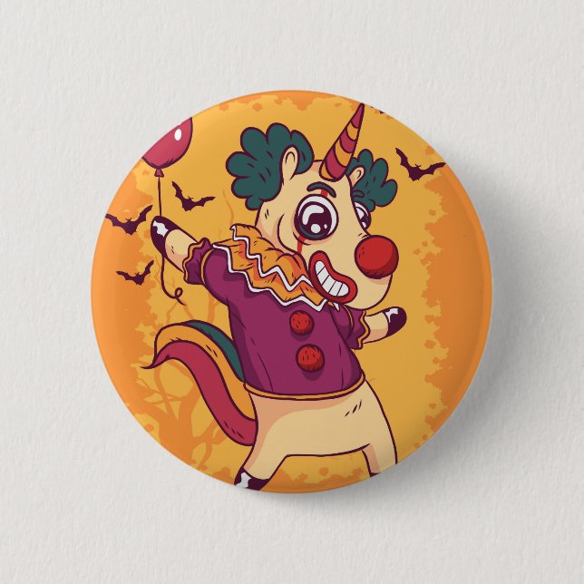 Unicorn Clown Button (Vorderseite)