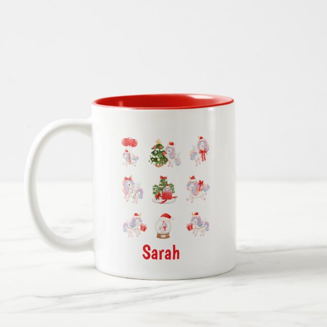 Unicorn Cocoa Magic - Custom Christmas Tasse Girls (Links)