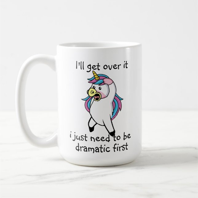Unicorn Coffee Tasse - Whimsical Drama Queen Gift  (Links)