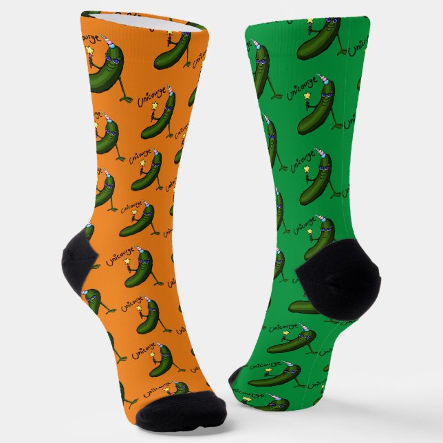 Unicorn Courgette Novelty Socks Socken (Gewinkelt)