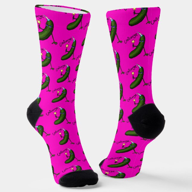 Unicorn Courgette Novelty Socks Socken (Gewinkelt)