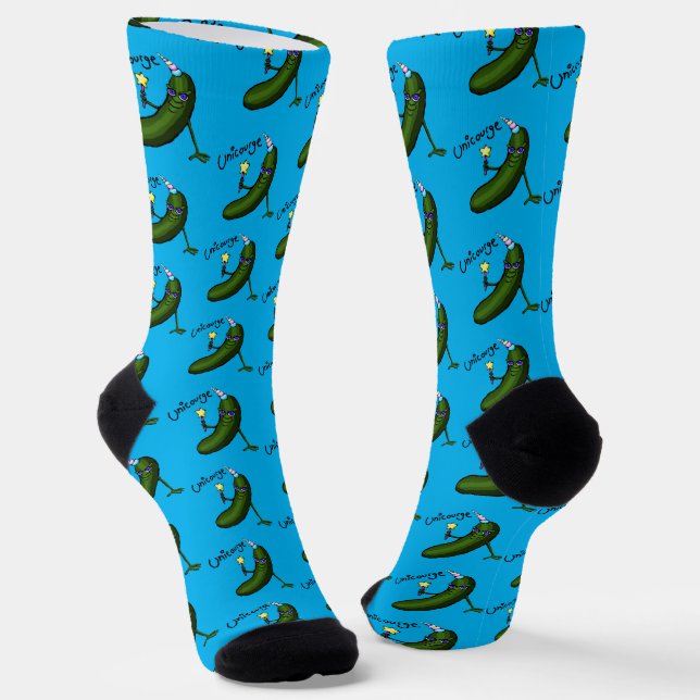 Unicorn Courgette Novelty Socks Socken (Gewinkelt)