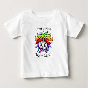 Unicorn Crazy Hair Keine Sorge Baby T-shirt