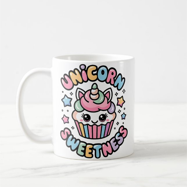 Unicorn Cupcake Sweetness Magical Treats Lover Kaffeetasse (Links)