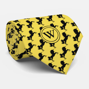 UNICORN Custom Monogram Scripting Yellow Krawatte