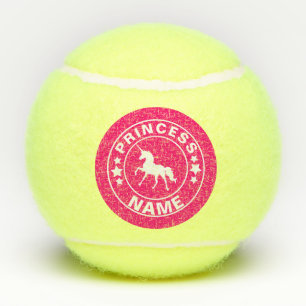 Unicorn Custom Name princess Pink Tennis Balls Tennisbälle