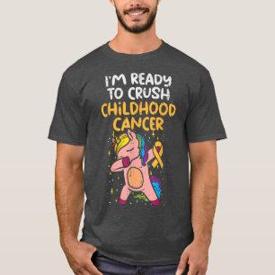 Unicorn Dab Bereit für den Krebs im Kindesalter Aw T-Shirt