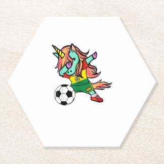 Unicorn Dab Bolivia Soccer Jersey Bolivian Footbal Untersetzer