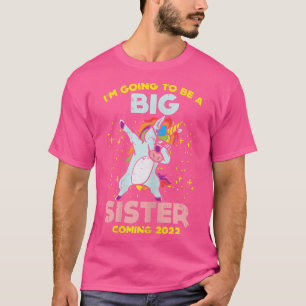 Unicorn Dab Ich werde Big Sister 2022 Pregnan T-Shirt