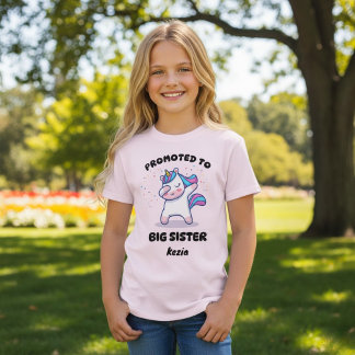 Unicorn Dab zum großen Sister Individuelle Name be T-Shirt