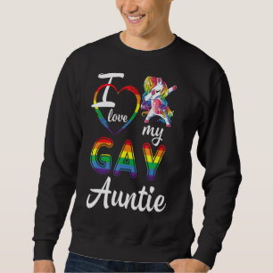 Unicorn Dabbin akzeptieren Unterstützung LGBit I L Sweatshirt