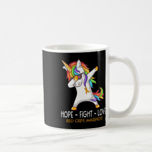 Unicorn Dabbing Hope Fight Liebe Rsd Crps Bewussts Kaffeetasse