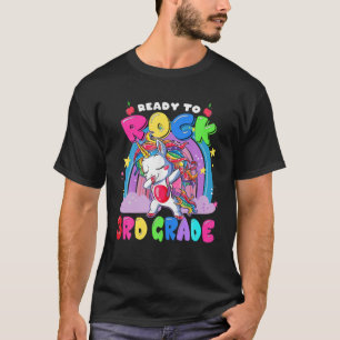 Unicorn Dabbing ist bereit zum Rock 3D Grad zurück T-Shirt