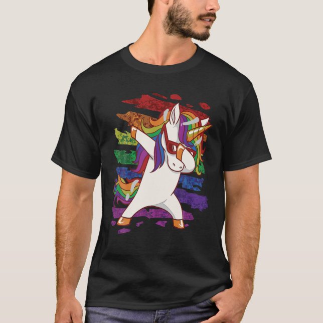 Unicorn Dabbing Pose T-Shirt (Vorderseite)