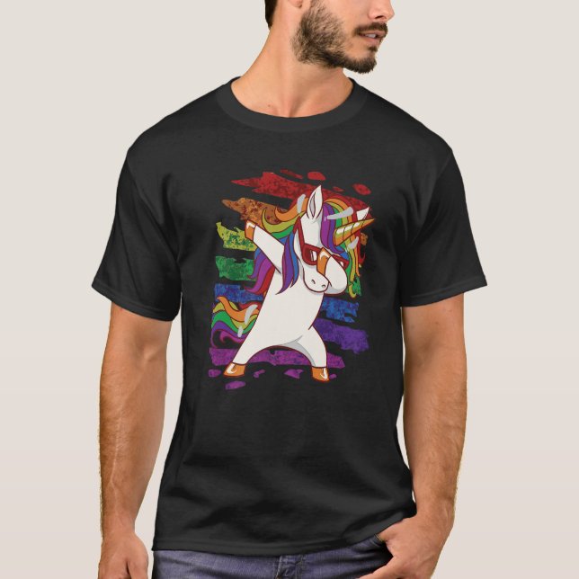 Unicorn Dabbing Pose T-Shirt (Vorderseite)