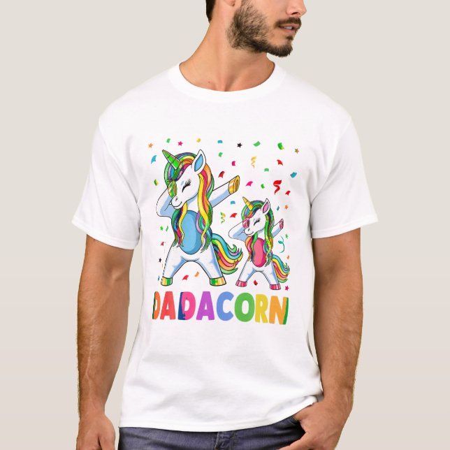 Unicorn Dadacorn Vater T-Shirt (Vorderseite)
