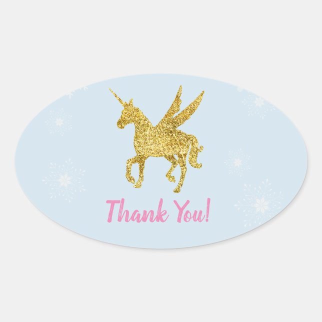 unicorn danke Ihnen Aufkleber (Vorderseite)