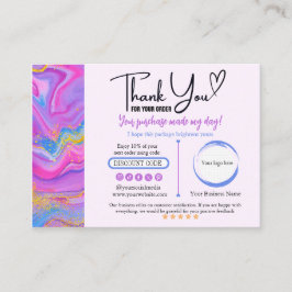 Unicorn danke Ihnen Visitenkarte für Handwerk