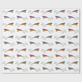 Unicorn, das ein Regenbogenverpackungspapier Geschenkpapier