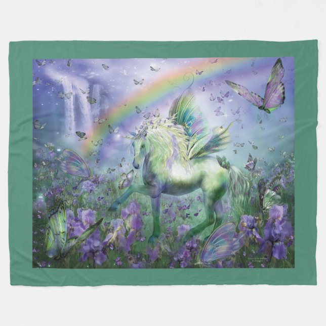 Unicorn der Buttys Kunst-Fleece-Decke Fleecedecke (Vorderseite (Horizontal))