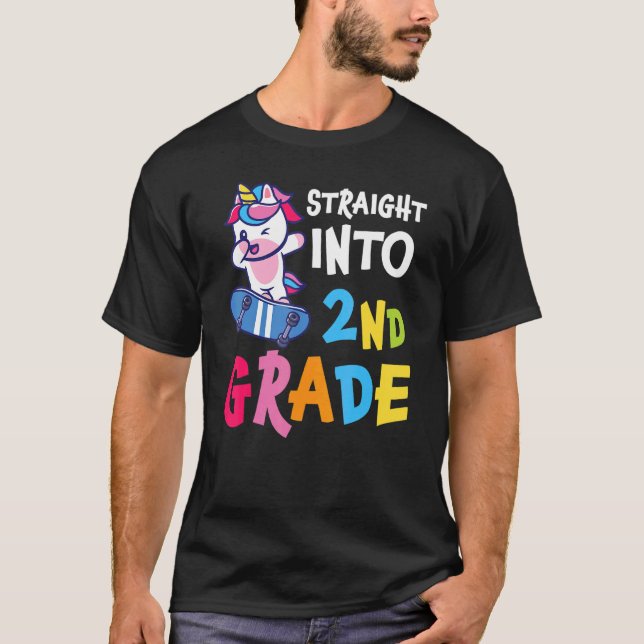 Unicorn der zweiten Stufe Niedliche 2. Stufe T-Shirt (Vorderseite)