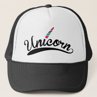 Unicorn Design Regenbogen Word Buchstaben Truckerkappe