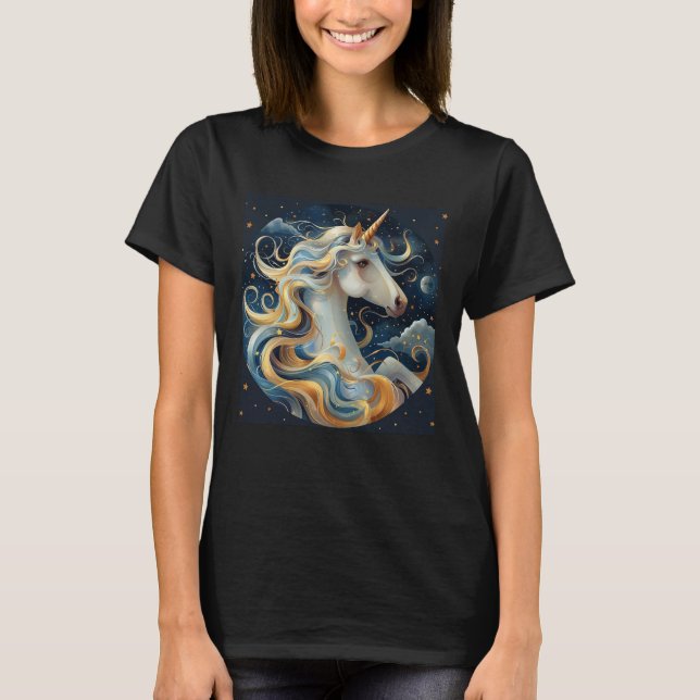 Unicorn Design Womens Tshirts (Vorderseite)