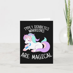 Unicorn Diabetes Warrior Geschenk Karte