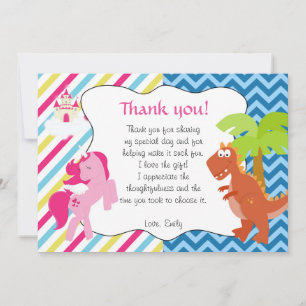 Unicorn Dinosaur Vielen Dank Ihr Kartenbeweis Mitteilungskarte