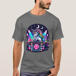 Unicorn DJ Rocking Music Festival boy T-Shirt