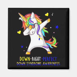 Unicorn Down Right Perfect Down Syndrome Awarenes Magnet