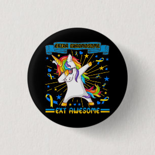 Unicorn-Down-Syndrom Bewusstsein für zusätzliches  Button