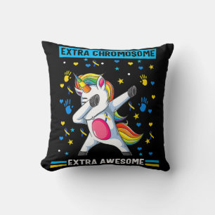 Unicorn-Down-Syndrom Bewusstsein für zusätzliches  Kissen