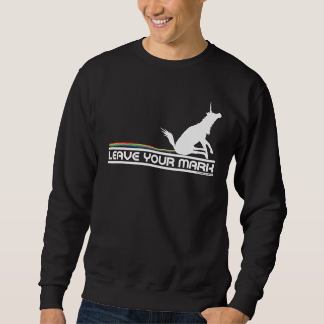 Unicorn Dragging Rainbow Sweatshirt (Vorderseite)