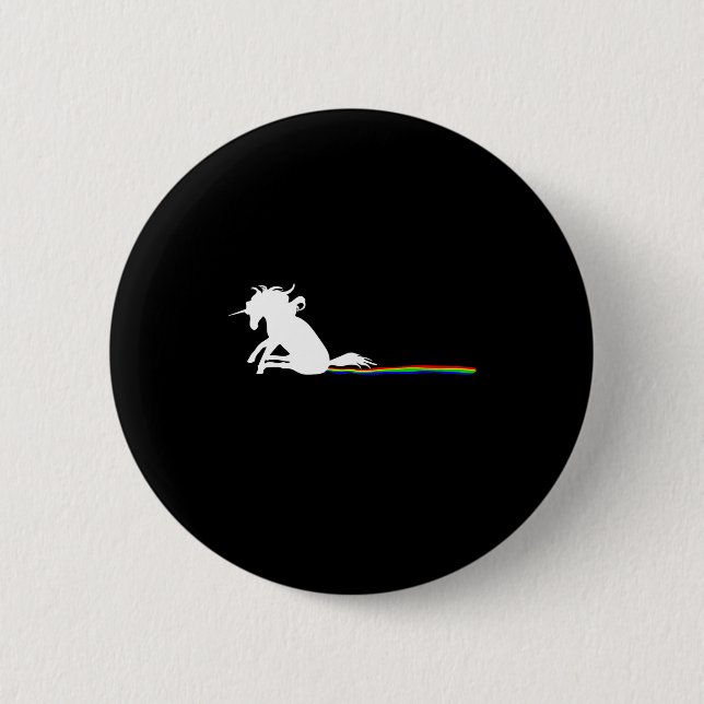 Unicorn Dragging Rainbows Funny Adult S  Button (Vorderseite)