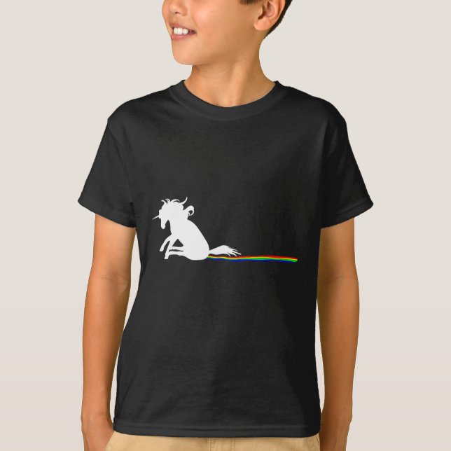 Unicorn Dragging Rainbows Funny Adult S  T-Shirt (Vorderseite)