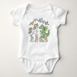 Unicorn Dragon Baby Animal Bodysuit Baby Strampler