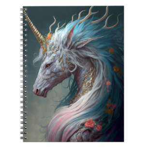 Unicorn Dragon Fantasy Art Notizblock