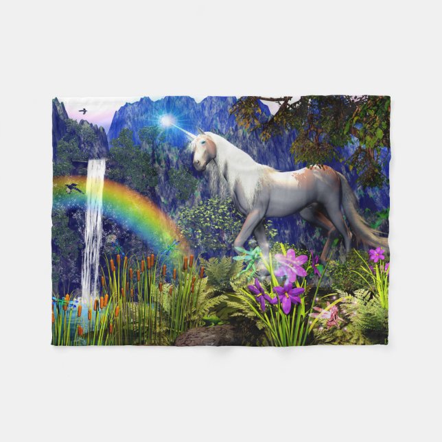 Unicorn Dream Fleece Blanket von DreamFlame 5D (Vorderseite (Horizontal))