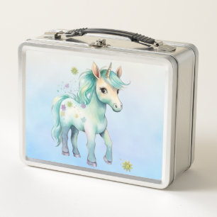 Unicorn Dreams: Hin- und Rücken-zu-Schule Metall Brotdose