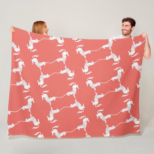 Unicorn – Einhorn – Unicorns – Einhörner Fleecedecke (Beispiel)