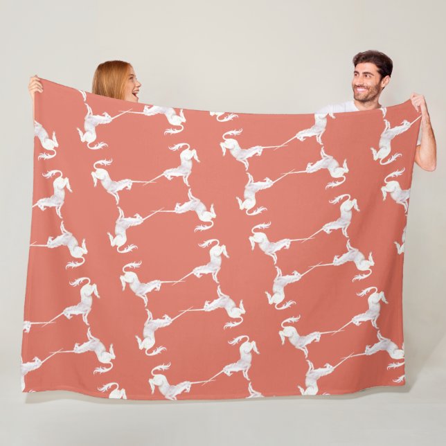 Unicorn – Einhorn – Unicorns – Einhörner Fleecedecke (Beispiel)