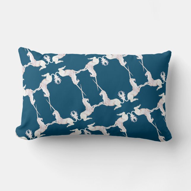 Unicorn – Einhorn – Unicorns – Einhörner Lendenkissen (Vorderseite)