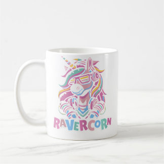 Unicorn Electro Clubbing Raver Hardtekk Techno Rav Kaffeetasse
